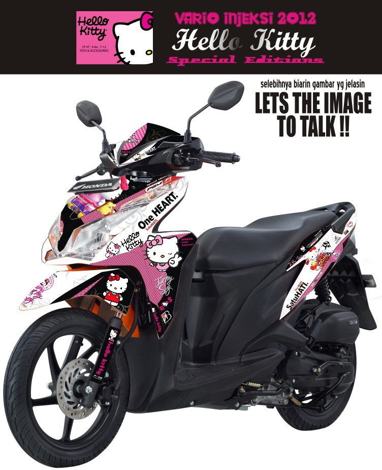 SM56 HONDA VARIO PGMFI PUTIH-HELLO KITTY-SURABAYA SolusiPrint